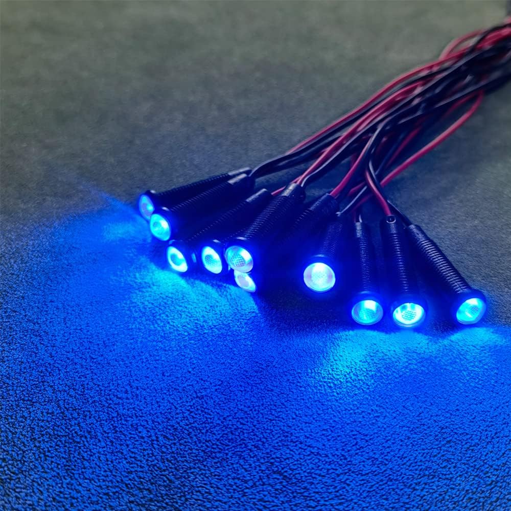 10pcs LED Plastic Indicator Pilot Light 110VAC Mounting Hole Size 6mm(Blue)
