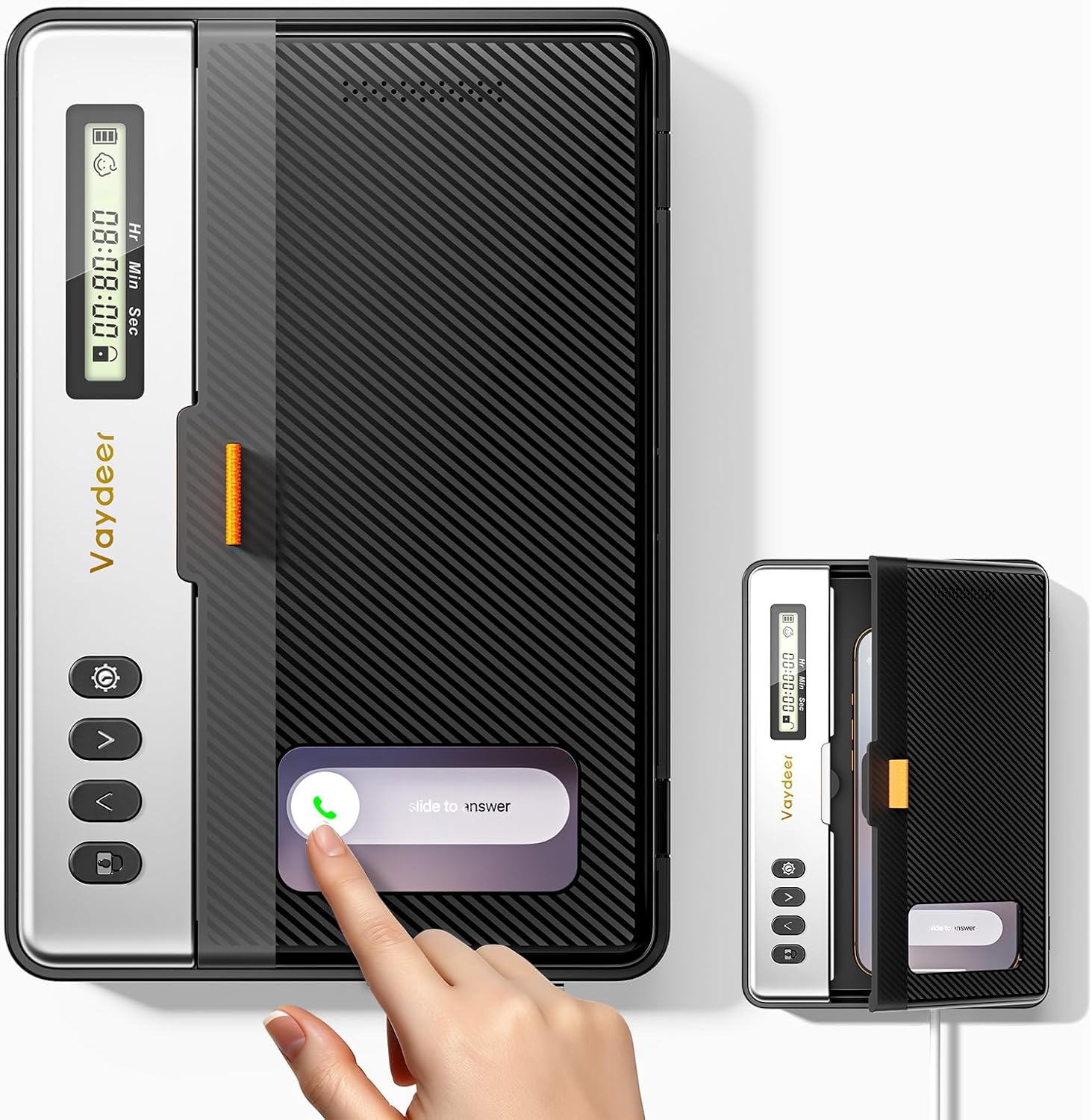 Vaydeer Timed Phone Lock Box, Rechargeable Lock Box with Timer, Locking Safe Storage for Phone, Easy to Use, Stay Focused, Build Better Habits, Live Balanced