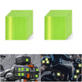 Non Fading Fluorescent Yellow Reflective Stickers 3 inch X 3 inch, Outdoor Waterproof High Visibility Safety Adhesive Reflector (20 Pcs)