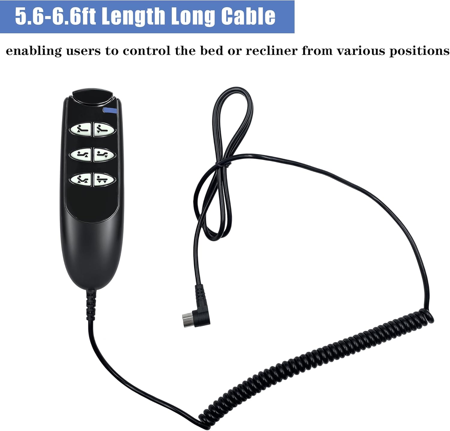 6 Button 5 Pin Remote Hand Control Handset for Electric Hospital Beds Model 15030 and Drive Medical Delta Ultra Light 1000 Semi