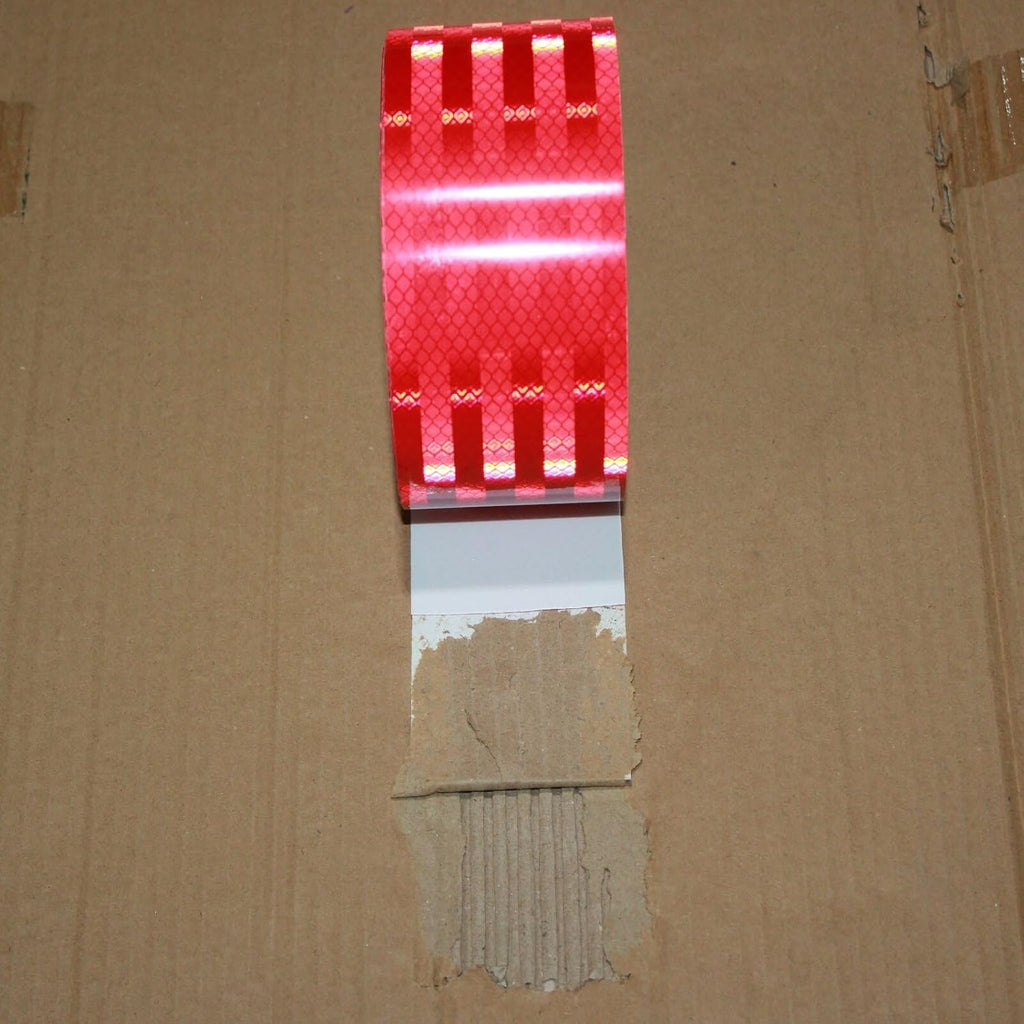 Non Fading Red Reflective Tape Outdoor Waterproof 2 inch, High Visibility Warning Industrial Marking Tape,Safety Stickers (68 feet)