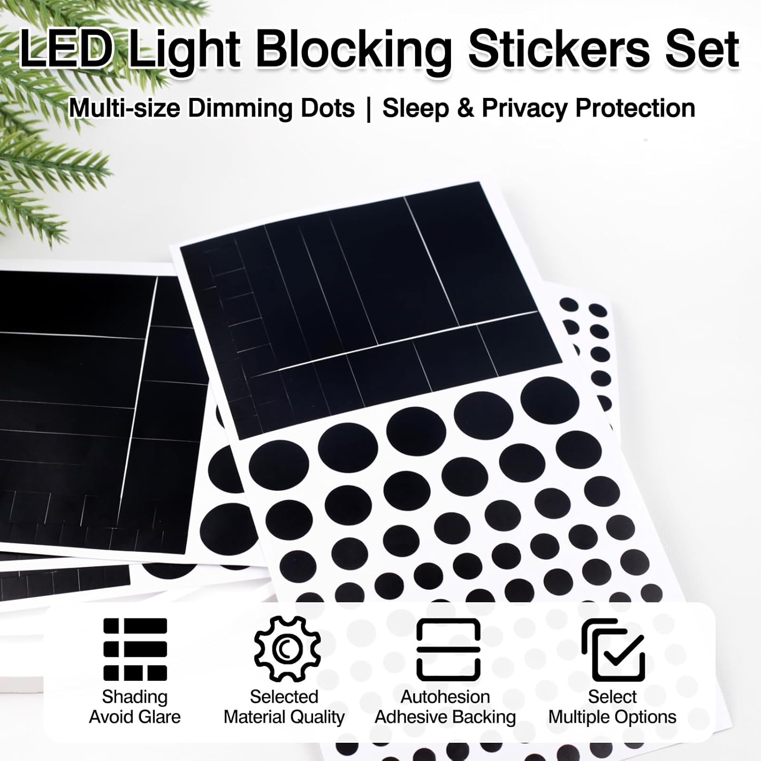 Blocked Vinyl Webcam Covers – Restickable Privacy Stickers for Laptop, Smartphone, Tablet, Smart TV & Game Console – Black, Multiple Sizes