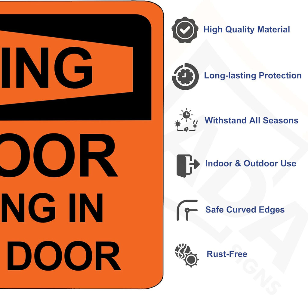 Notice Keep Door Closed Unless Loading or Unloading Sign - ADA Compliant Digitally Printed Text Wall Signs – Loading Docks Delivery Zone Safety Security Sign - Vinyl – 7” x 10”