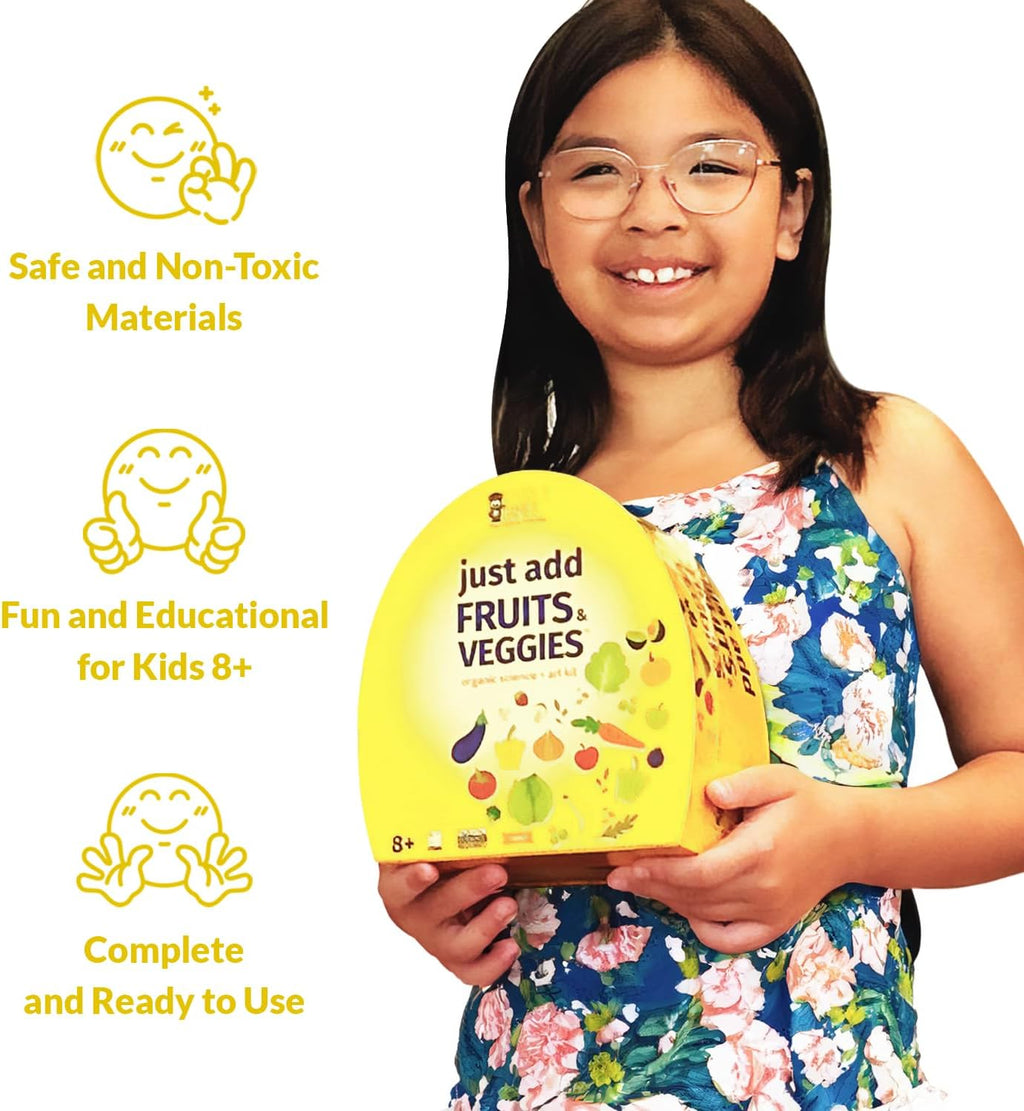 STEM Toys by Griddly Kids – Art & Science Kits for Kids 8-12, STEM Kits for Learning & Education Toy, Chemistry Set for Hands-on Learning, Experiment Gifts for Boys & Girls (Just Add Fruits & Veggies)