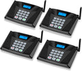 Intercoms Wireless for Home Hands Free, Upgrade Two Way Intercom 5300 Feet Range, Full Duplex Wireless Intercom System for Home Use, Home Communication System with Clear Sound(4 Packs, Black)