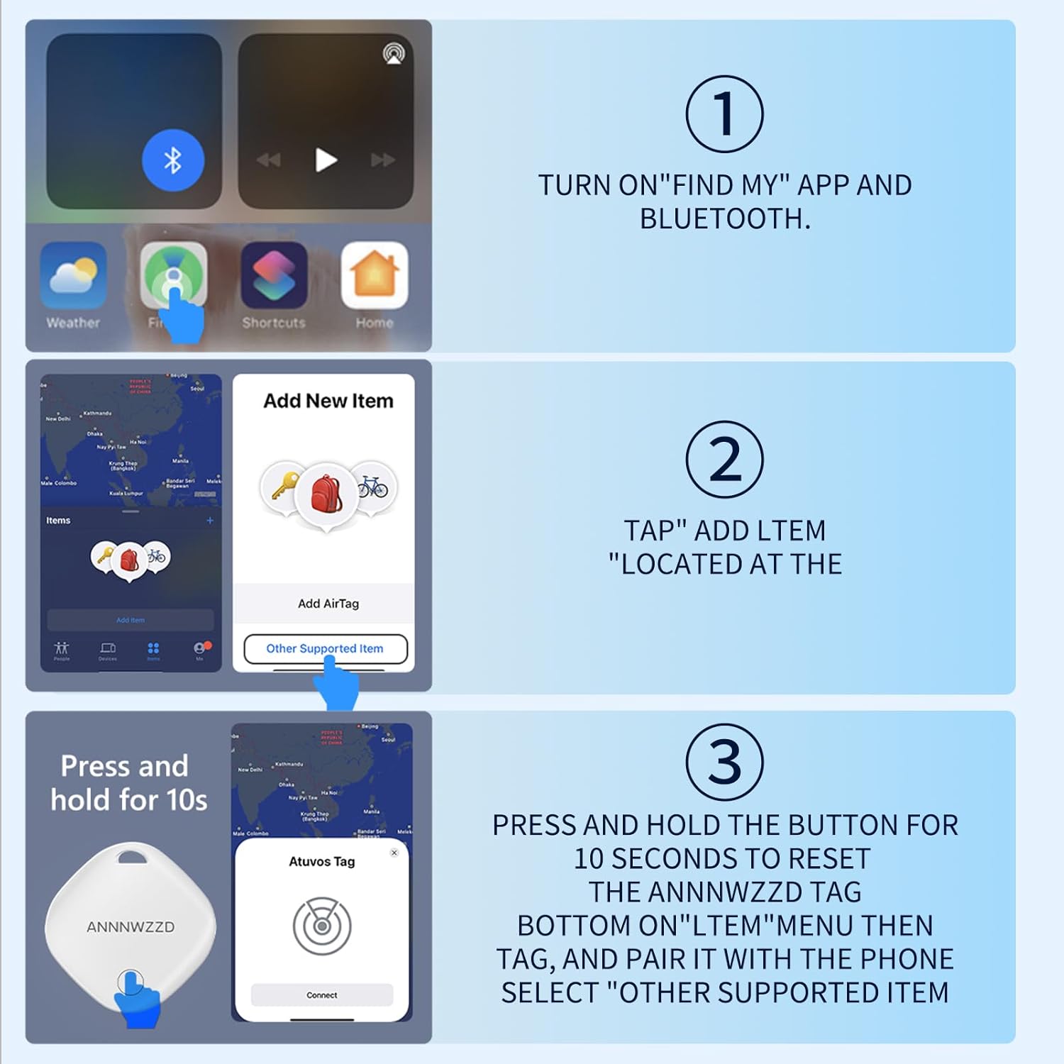 ANNNWZZD Air-Tag 4 Pack Item Finders with Apple Find My APP (iOS Only) Air Tags Help You Track Your Keys, Wallet, Luggage, Backpack, Super Lightweight [Apple MFi Certified]