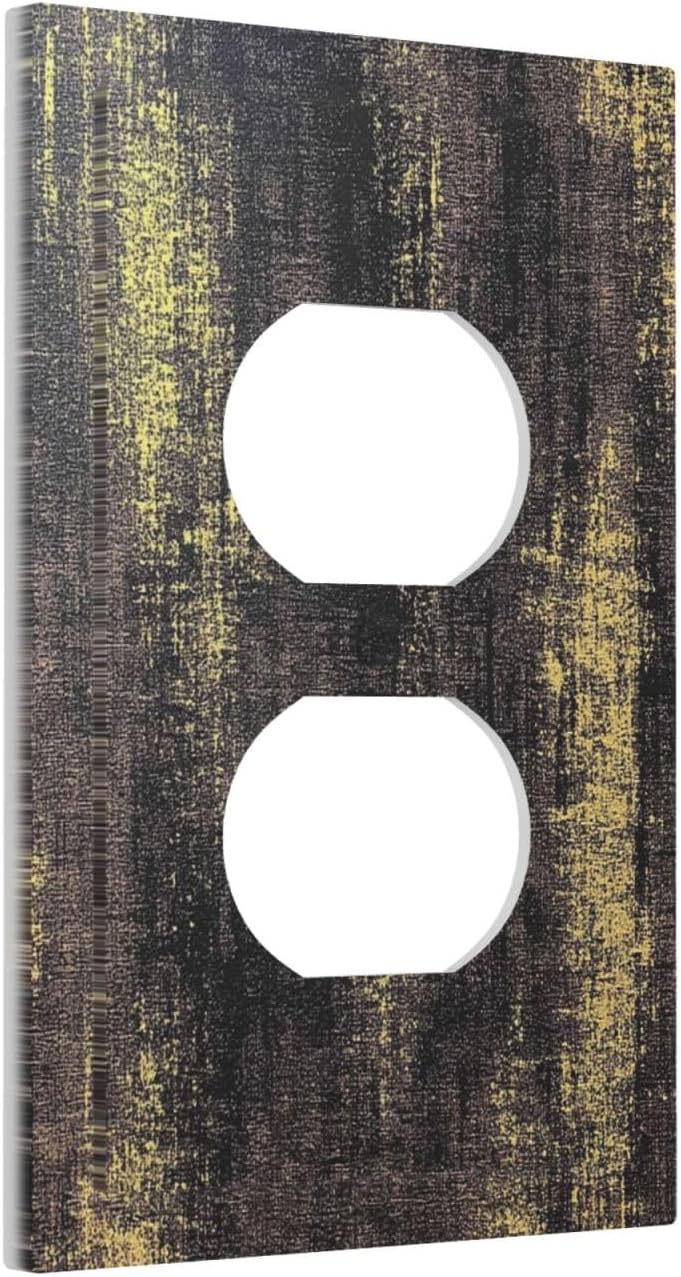 Outlet Covers Vintage Industrial Rusty Metallic 1 Gang Duplex Light Switch Cover Decorative Switch Plates Electrical Receptacle Faceplate Wall Plate For Farmhouse Cabin Decor