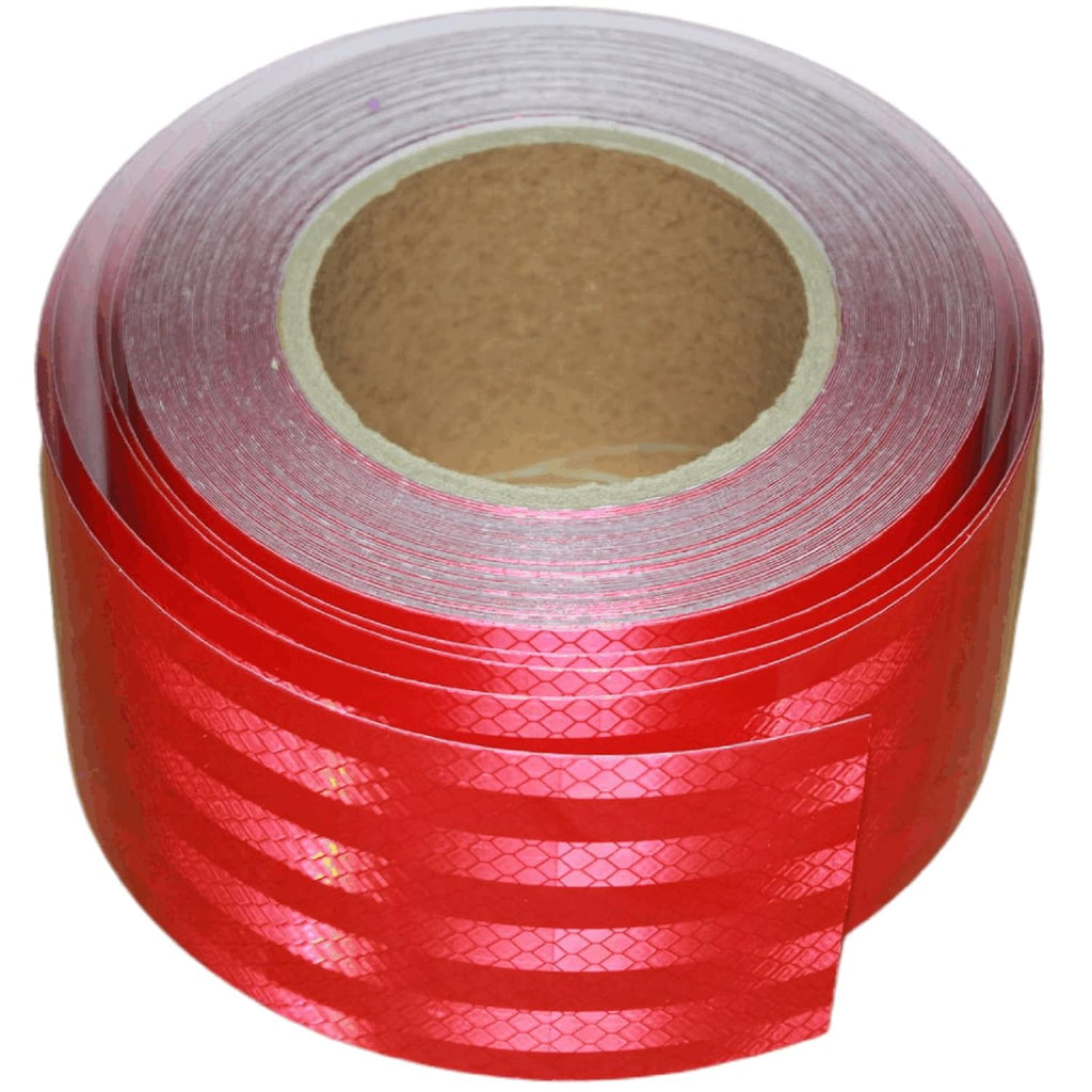 Non Fading Reflective Tape Red 3 inch, Outdoor Waterproof High Visibility Warning Industrial Marking Tape, Safety Stickers (68 feet)