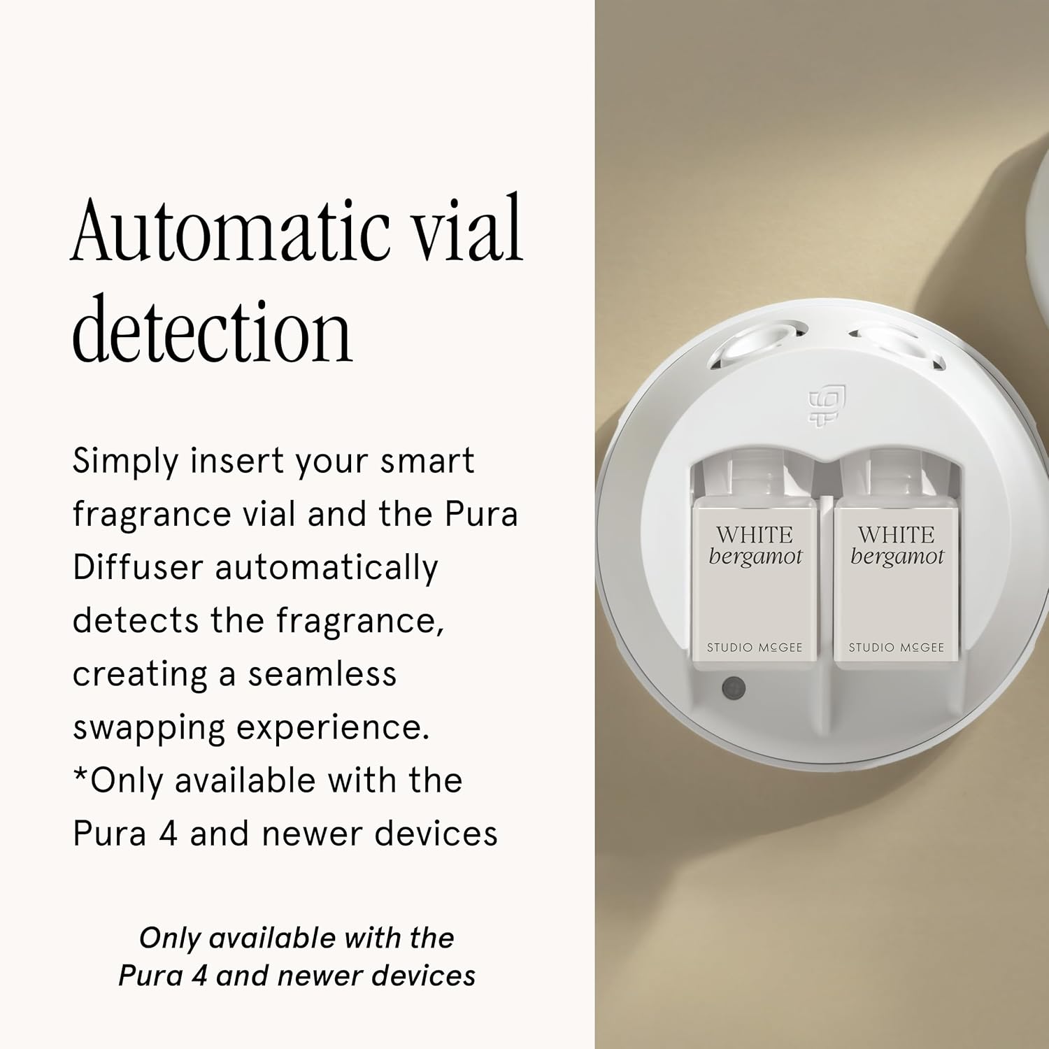 Pura x Studio McGee Home Scent Refill - Smart Air Diffuser - Up to 120-Hours of Luxury Fragrance per Refill - Home Essential - Clean & Safe Diffuser Fragrance - 2 Pack, White Bergamot
