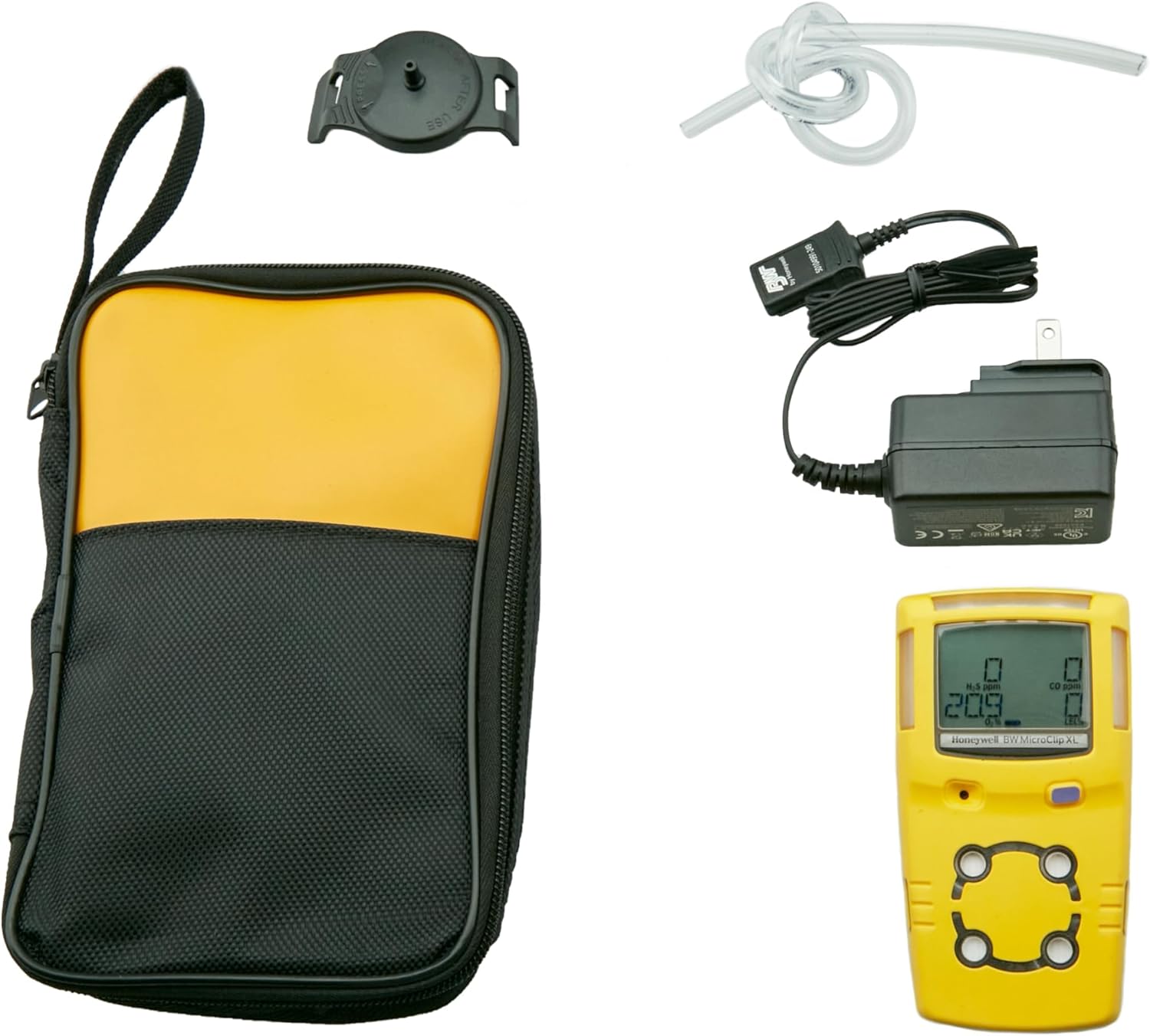 ITSPWR Bundle Containing: BW Technologies MCXL-XWHM-Y – 4 Gas Detector, O2, CO, H2S, LEL, Portable, Long Runtime, IP68, and ITSPWR Carrying Case