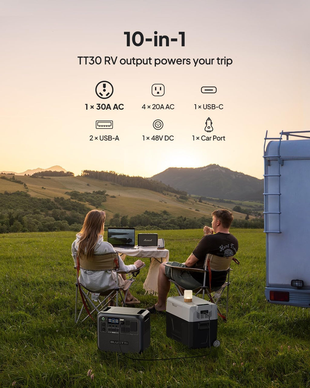 BLUETTI AC200L Solar Generator Kit, 200W Solar Panel (Ships Separately) Included, 2048Wh LiFePO4 Battery Backup w/ 4 2400W AC Outlets, 3600W Power Lifting, Portable Power Station for Camping, Home Use