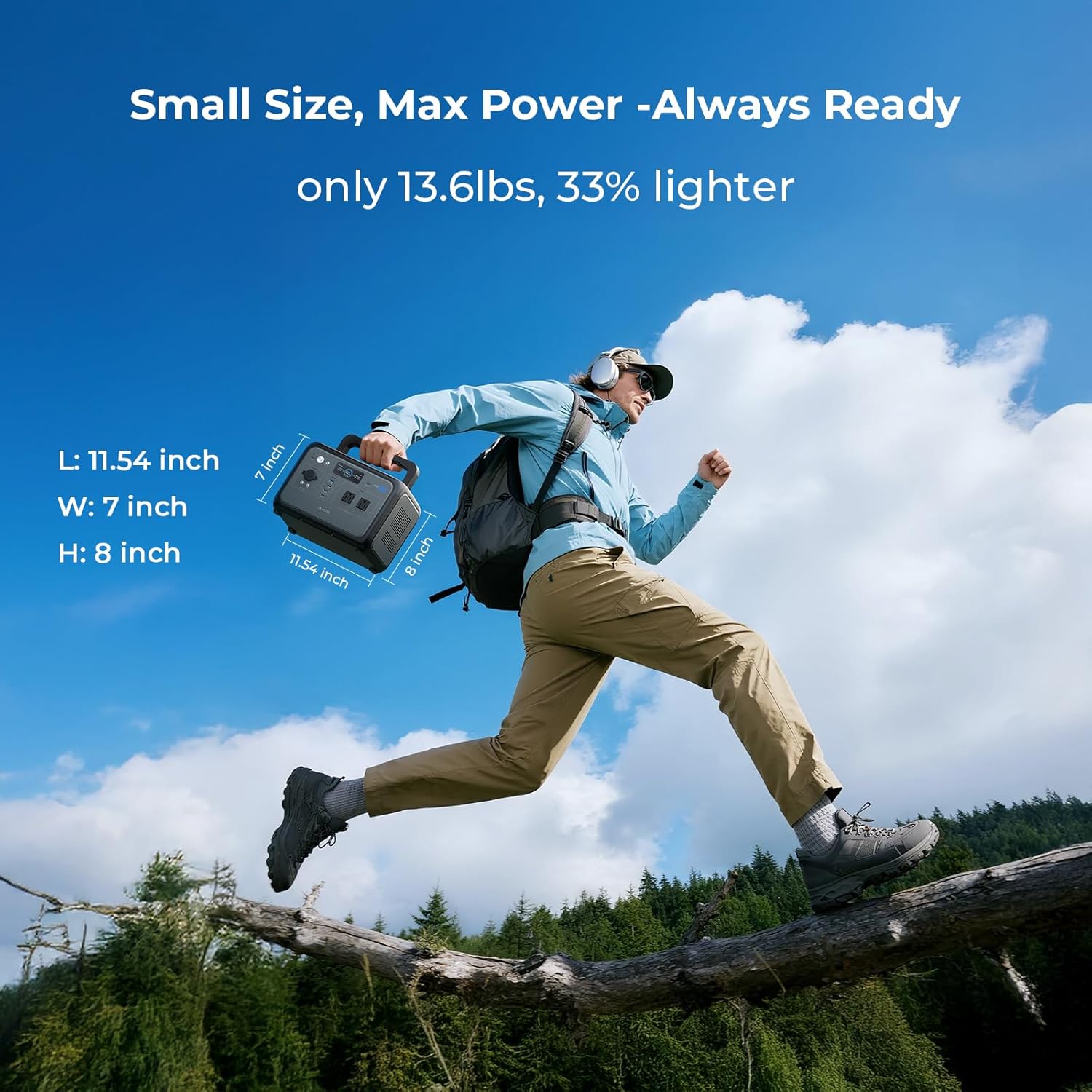 OUKITEL P800 800W Portable Power Station with 100W Solar Panel, 512Wh Solar Generator 1 Hour Fast Charging LiFePO4 Battery Emergency for Home Backup Camping RVs
