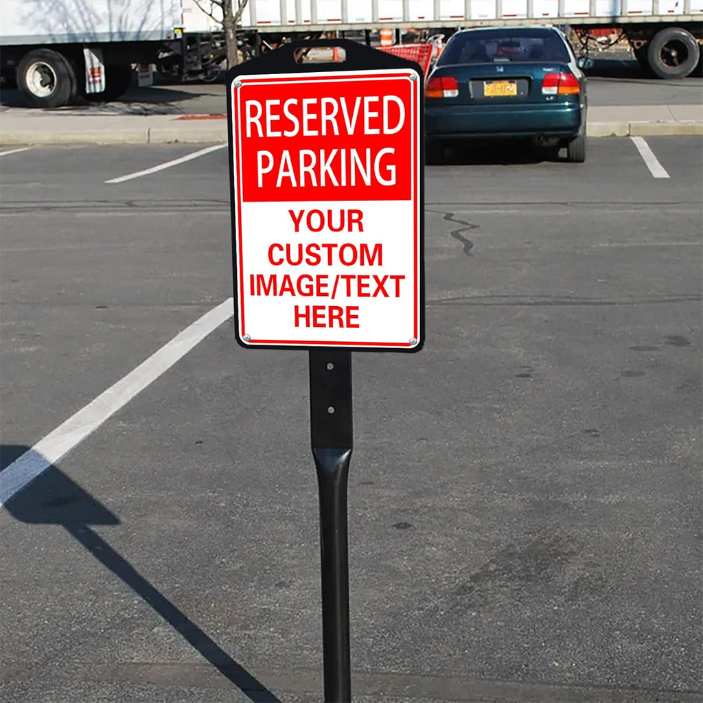 Reserved Parking Sign Custom Parking Sign for Parking Lots Business and Schools Outdoor Use Aluminum Metal Decor 12x17 Inches