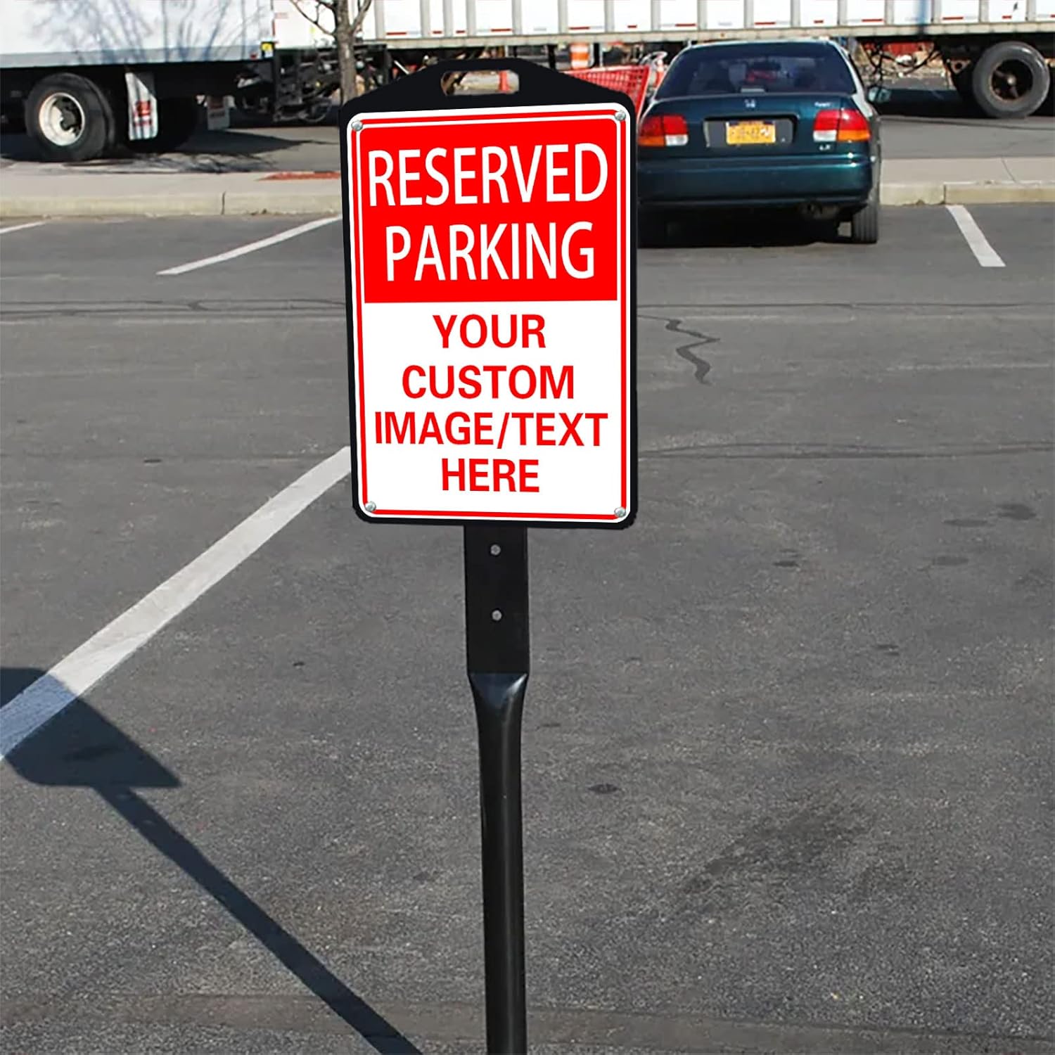 Reserved Parking Sign Custom Parking Sign for Parking Lots Business and Schools Outdoor Use Aluminum Metal Decor 12x17 Inches