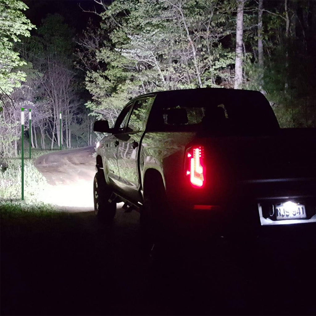 Fibermarker 20 Pack 48 Inch Reflective Driveway Markers Driveway Poles for Easy Visibility at Night, 5/16 Inch Diameter Dark Green