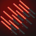 RoadHero 10 Pack 21 Inch Traffic Wand, Brightness Traffic Control Baton with 2 Flashing Modes, Safety Marshalling Wands with Side Clip for Airport, Parking Lot, Car Directing