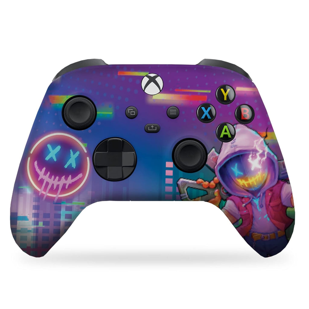 DreamController Neonabyss Custom X-box Controller Wireless compatible with X-box One/Series X/S Proudly Customized in USA with Permanent HYDRO-DIP Printing (NOT JUST A SKIN)