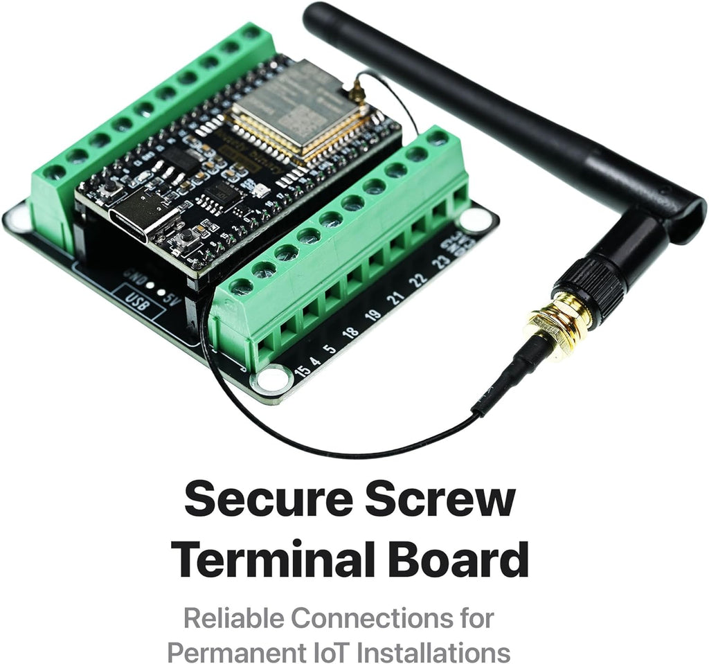 3-Pack Lonely Binary ESP32 Gold Edition with External IPEX Antenna WiFi Bluetooth Dual-Core MCU with Screw/Non-Screw Expansion Boards, Type-C Port Compatible with Arduino IDE, MicroPython, ESP-IDF