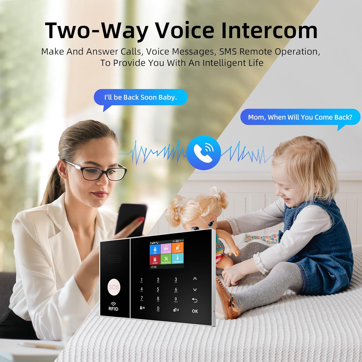4G Smart Home Security Alarm Kit, Wireless WiFi Home Alarm System with Siren, PIR Motion Sensor, Remote Controls, Window/Door Sensor, Support SMS Push/APP Linkage Alert (20 Pieces)