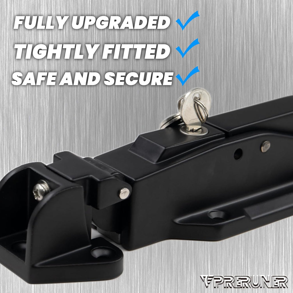 Walk in Cooler Door Handle, Walk in Cooler Door Closer Complete Latch Kit, Freezer Door Handle, Offset -1/8 in to 1/4 in(Flush) and 5.9" Solid Metal Interior Release Handle（Frosted Black）