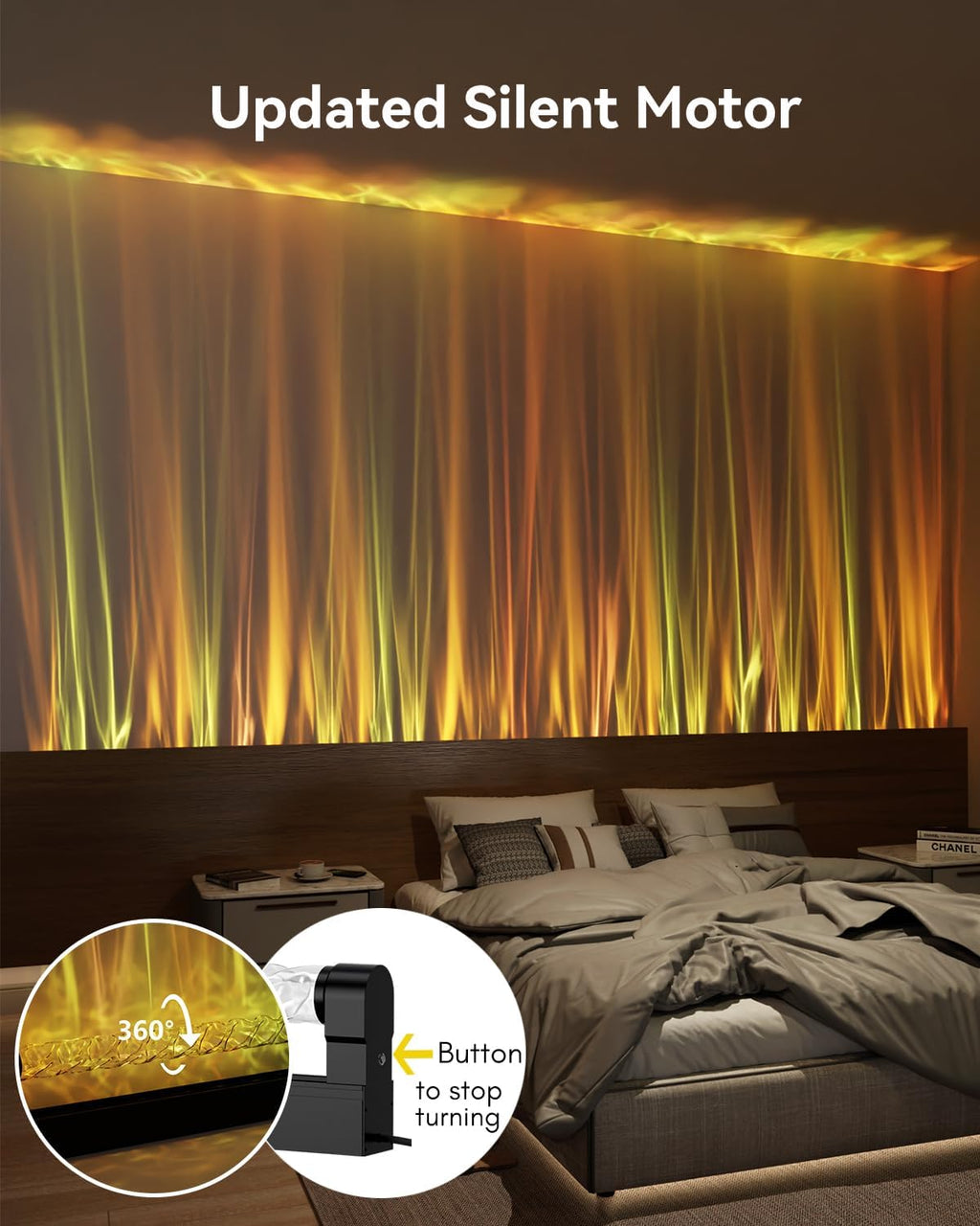 RGB LED Light Bar for Bedroom, Ambient Lighting for Wall, Mood Lighting for Living Room, Gaming Room Decor, Ocean Wave Lamp, Remote Control