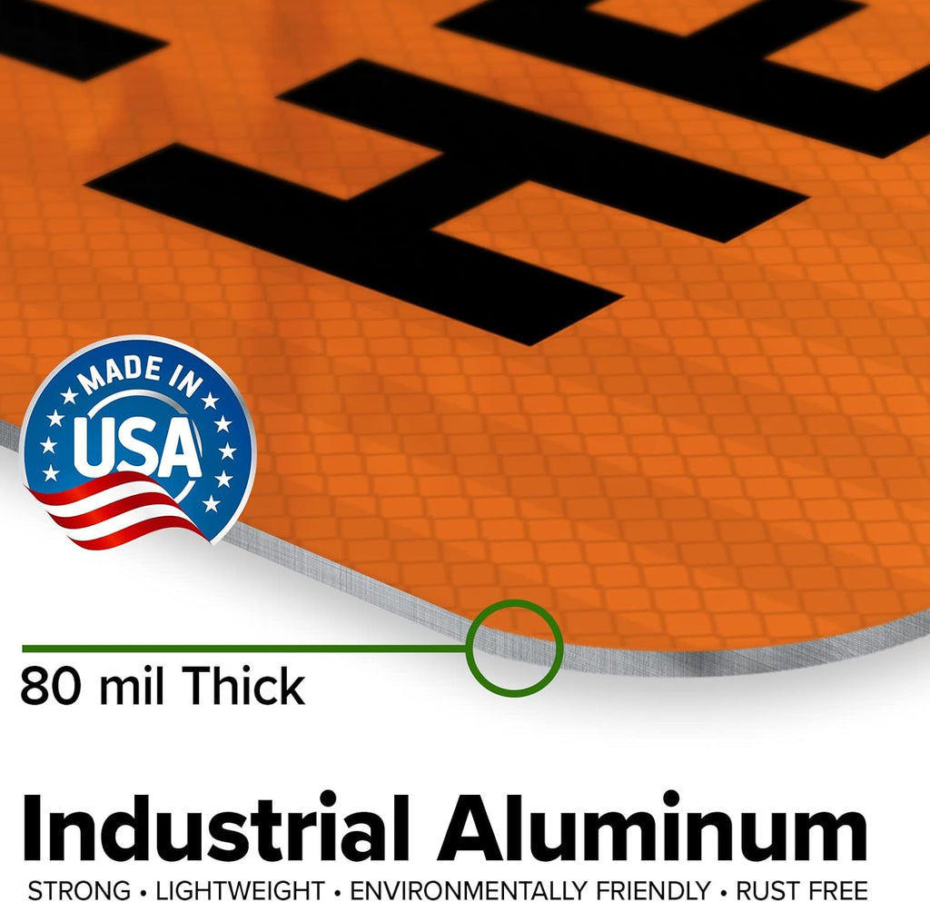 Custom warning Sign, OSHA Sign, 12x18 Inches, 3M EGP Reflective, Rust Free .063 Aluminum, Fade Resistant, Made in USA by My Sign Center
