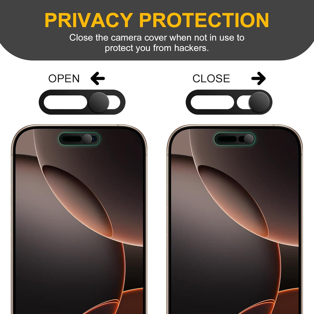 3 Pack Privacy Cover Compatible for iPhone 14 Pro/iPhone 14 Pro Max with 2 Front Camera Privacy Cover, Anti-Spy Camera cover, Easy-Adhesive Design, Safeguard on iPhone 14 Pro/iPhone 14 Pro Max
