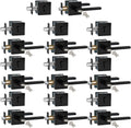 Keyed Entry Door Handle with Single Cylinder Deadbolt, Keyed Alike(Same Keys Only Per Set) Front Door/Exterior Door Lever Lockset, Matte Black, 10 Sets of Locks with 10 Sets of Different Keys