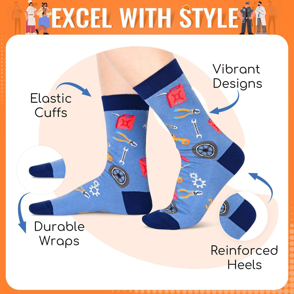 HAPPYPOP Gifts for Mechanic Personal Trainer - Photography Bus Driver Engineer Socks