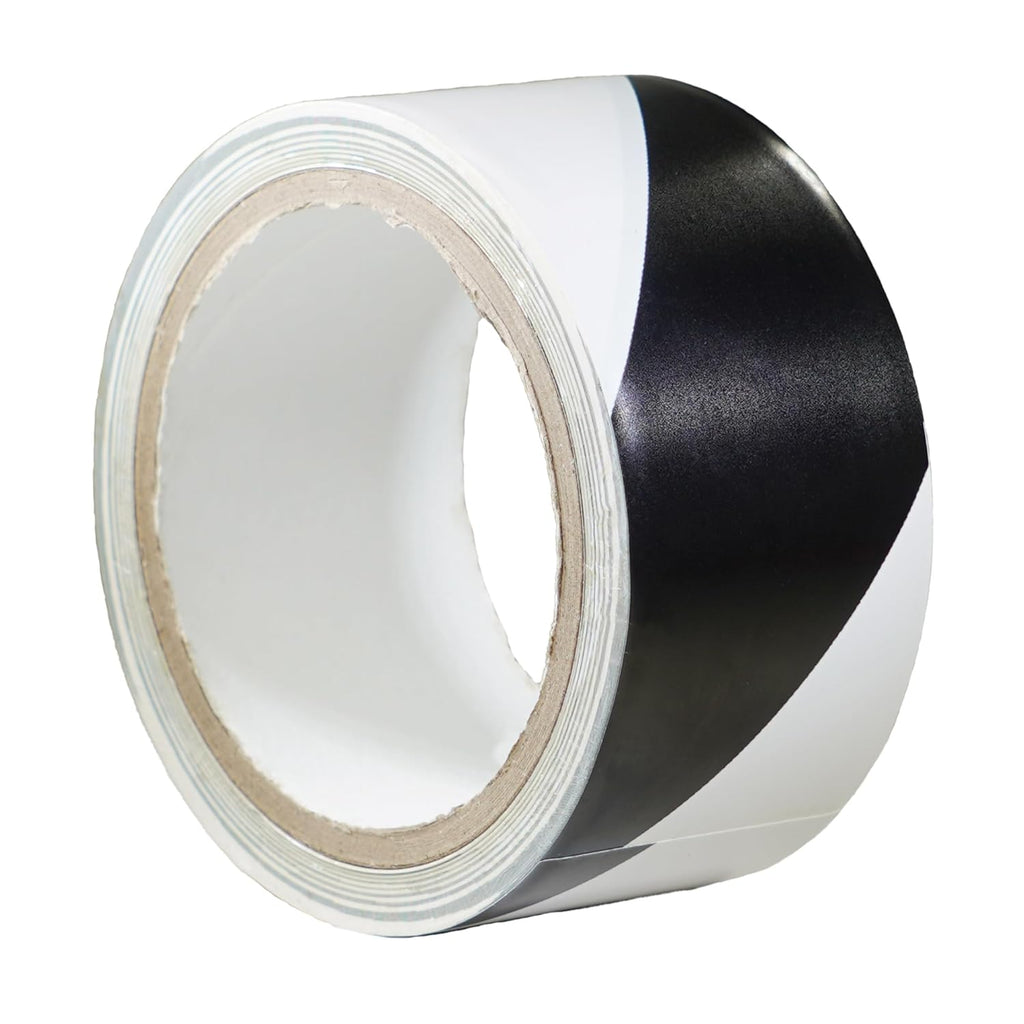 GGR Supplies T.R.U. SST-618C Black & White Hazard Warning Safety Stripe Tape: 2" in. Wide x 18 yds.