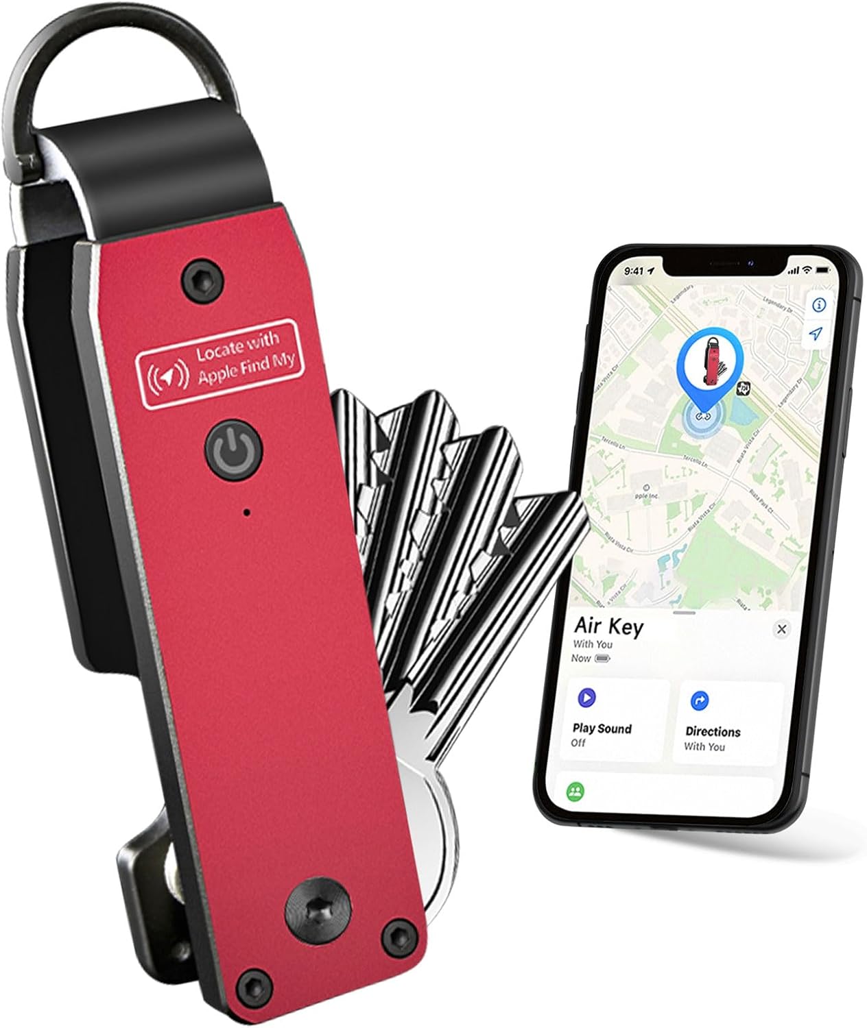 Key Organizer Men's Keychains with Smart Tracker, Key Finder, Compact Key Holder -Minimalist Key Case Metal Car Key Chain