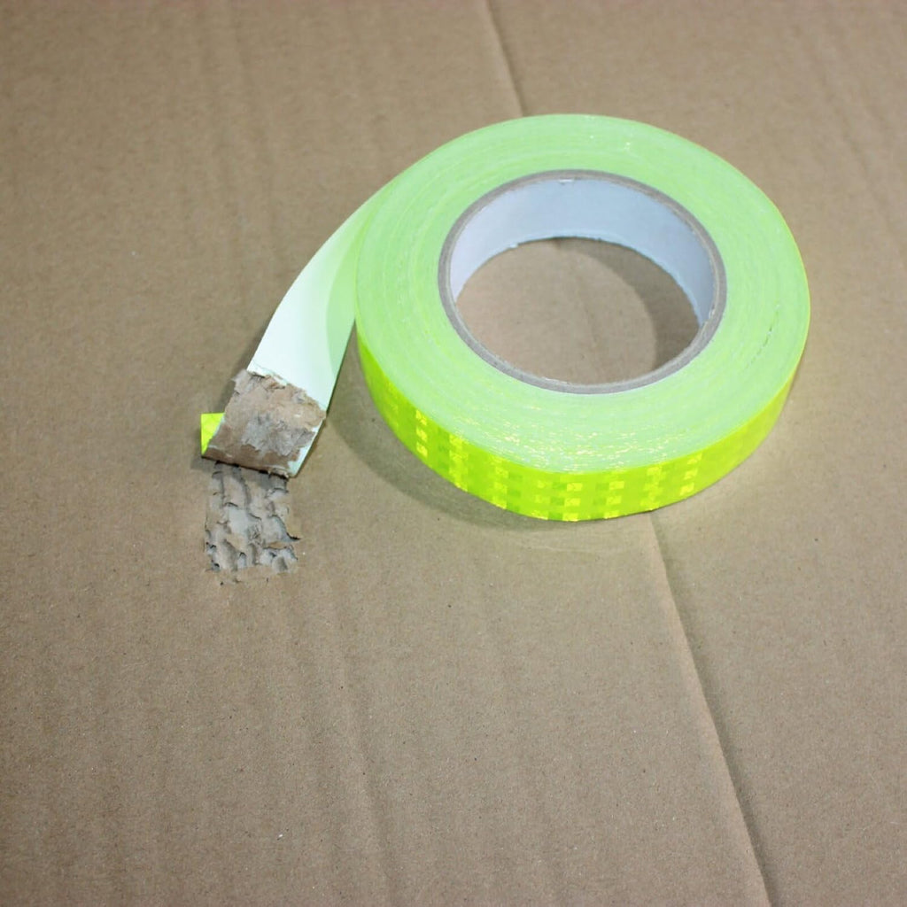 Reflective Tape Fluorescent Green Outdoor Waterproof 1 inch Wide, High Visibility Industrial Marking Tape, Safety Adhesive Stickers (168 feet)
