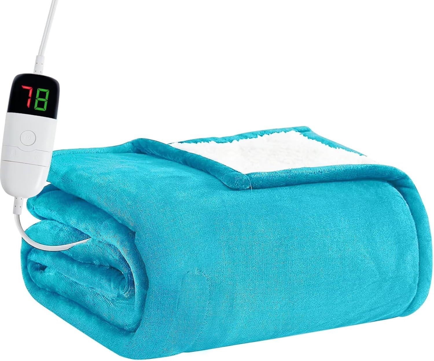 BOMOVA Heated Electric Blanket Full Size - 72" x 84" Heating Blanket with 10 Heating Levels & 8 Hours Auto Off, Warm Flannel Blanket, Christmas Birthday Gifts for Women