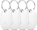 Tracker Tags-4 Pack, Bluetooth Tracker Works with Apple Find My APP (iOS Only), Keys Finder and Item Locator for Luggage, Backpack, Suitcases, Replaceable Battery, IP67 Waterproof Tracking Tag