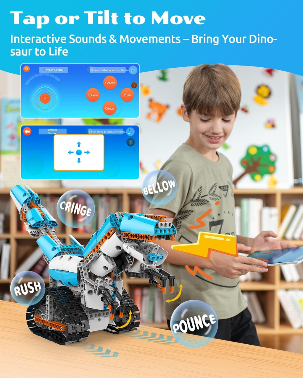 WhalesBot E7 Pro Coding & Remote Control Robot Kit for Kids 8+, Scratch & Modular Programming, Educational Engineering Science Toy Set with Smart Controller/Sensors/Motors for Kids Ages 8-12, 12-16