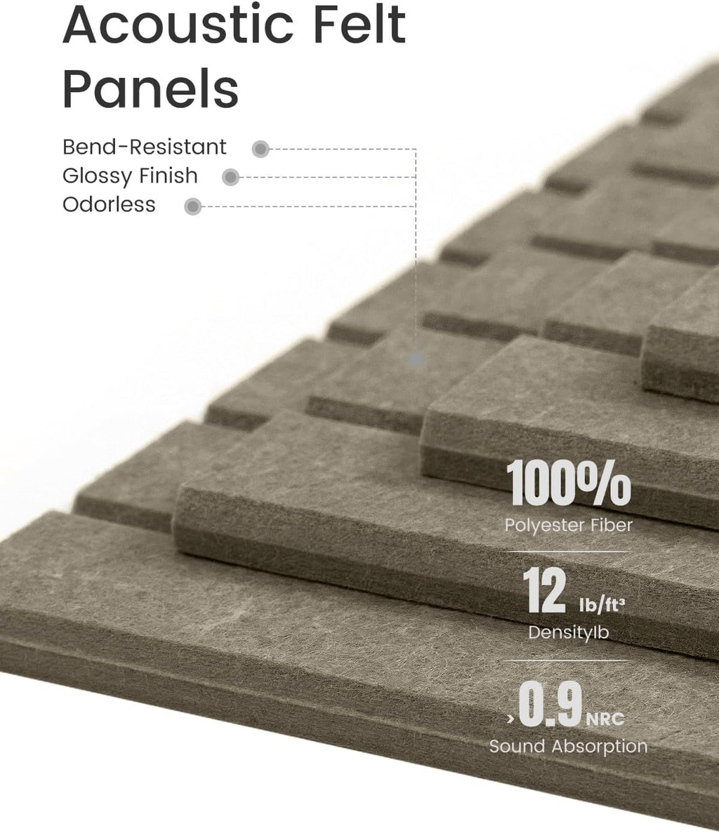 Large Felt Bulletin Board 36"x24" Cork Board Alternative - 6 Pack with 40 Safe Removable Adhesive Tabs, Cork Boards for Walls Cork Board for Home Office Classroom Pin Board-Earth Brown