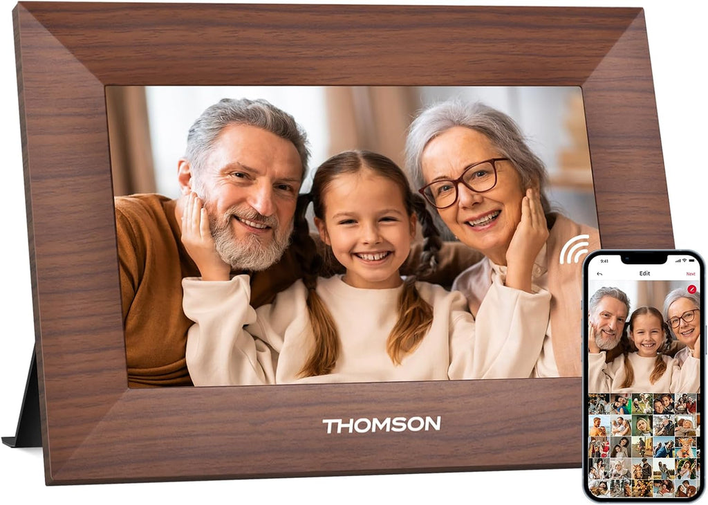 7 Inch Digital Picture Frame, Digital Photo Frame WiFi with 32 GB, 1280x800 HD IPS Touch Screen, Auto-Rotate, Slideshow, Share Photos/Videos Instantly from Anywhere Great Gift (7 Inch WiFi)