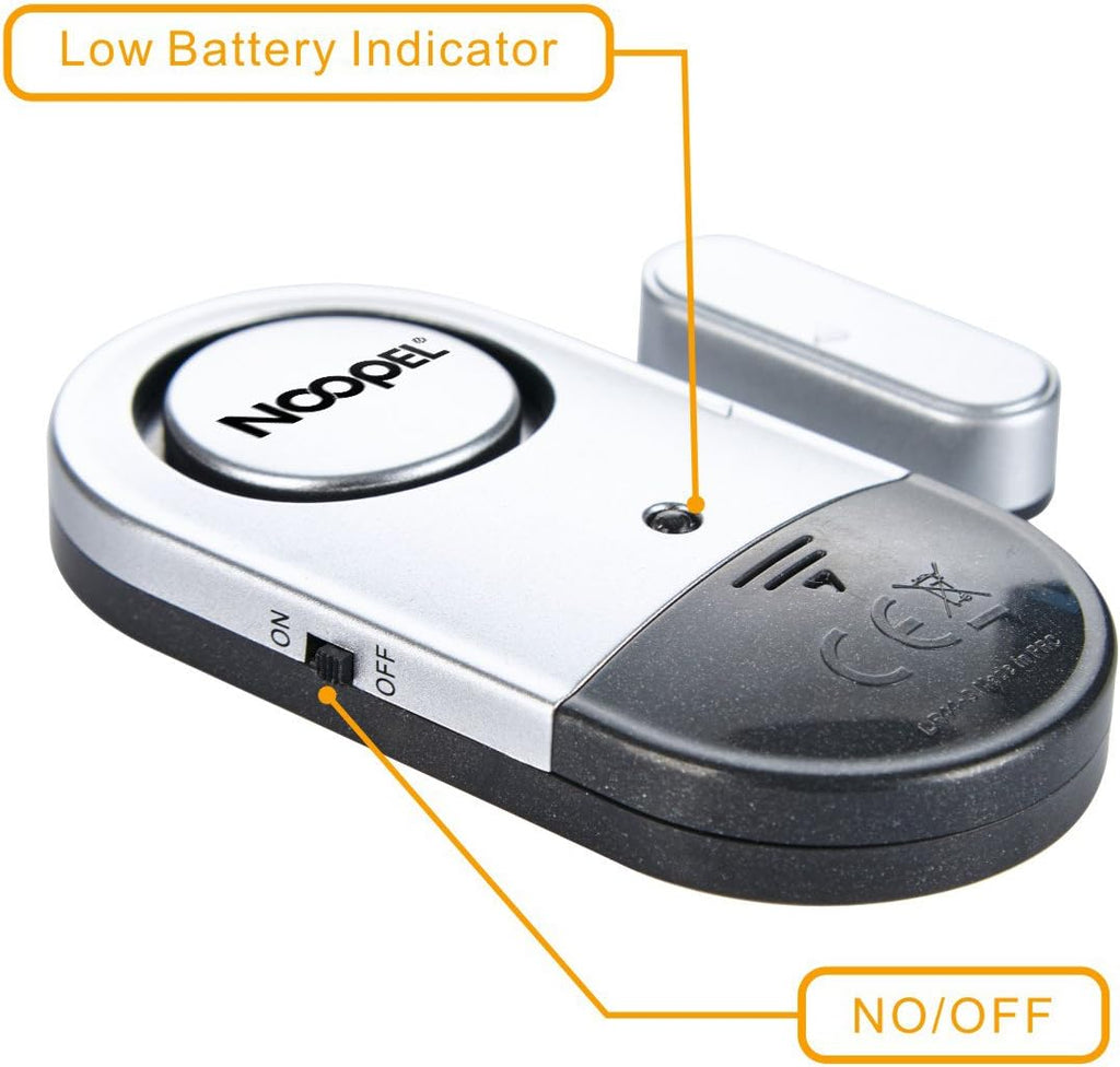Door Alarms for Kids Safety, 120dB Loud Window Alarms for Home Security, Pool Alarm Door Alarm Sensor for House Hotel Apartment Sheds Caravans, 2 Pack