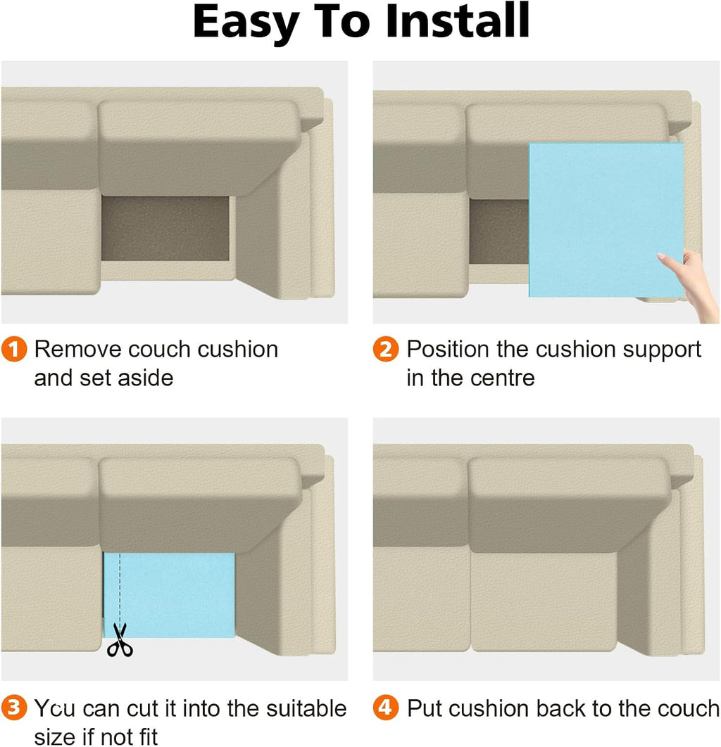 Couch Cushions Support for Sagging Seat -20"X 20"Curved Foam Sofa Cushion Support Board,Blue Couch Supporterfor Under The Cushions,Set of 3