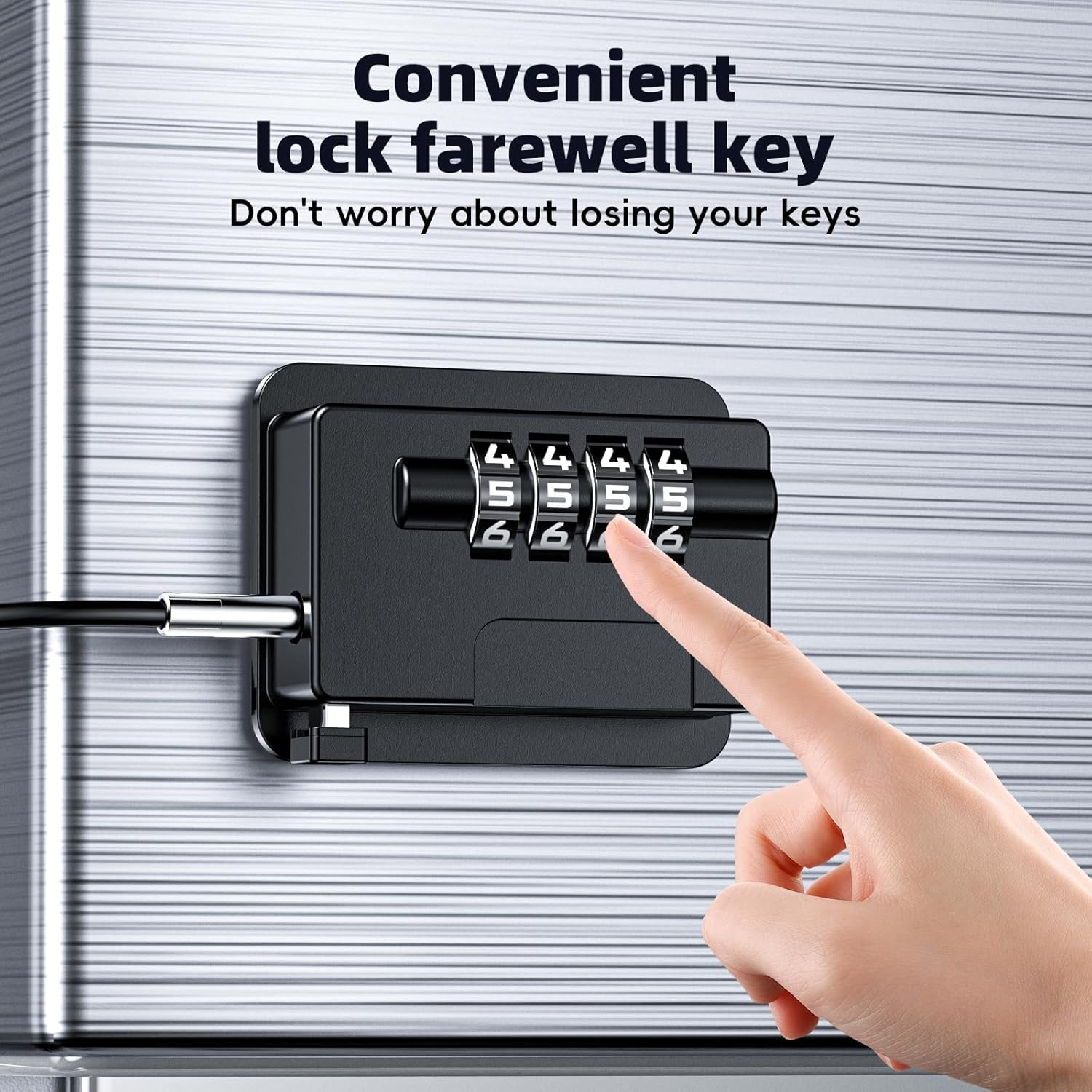 Child Proof Fridge Locks with 4 Code Password, Refrigerator Combination Latch for Kids, Toddlers and Adults, Baby Proofing Freezer Door Lock for Cabinets and Drawers, Oven, Windows (Black-1pack)