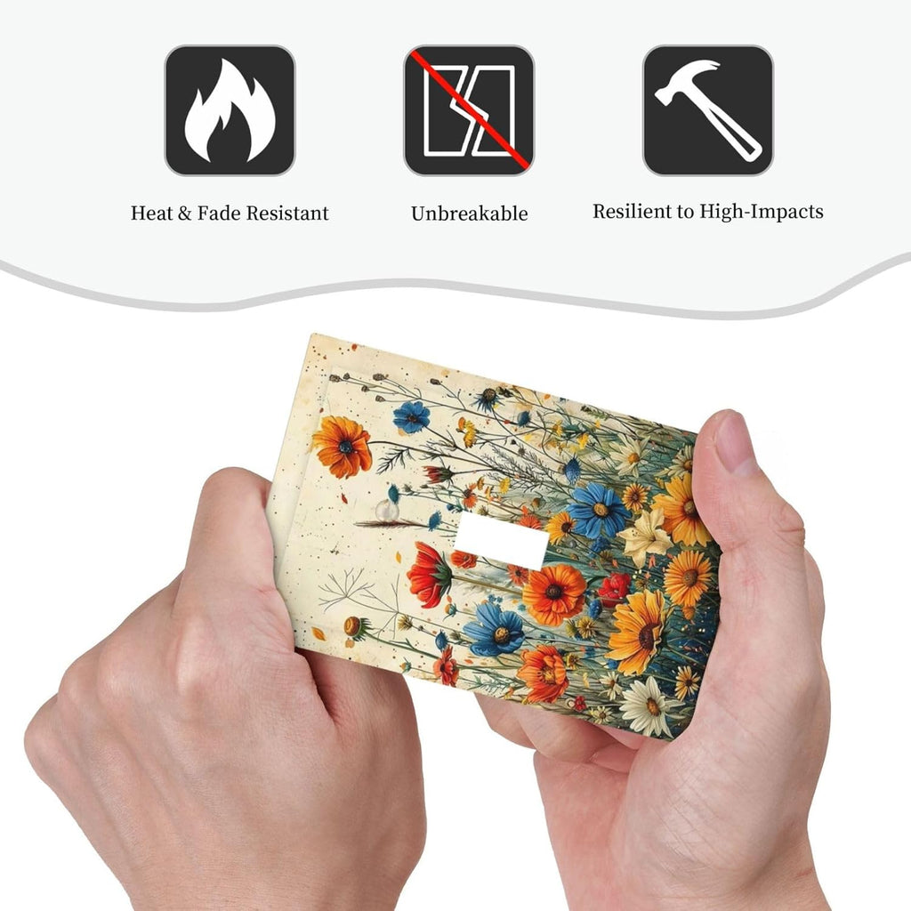 Decorative Light Switch Cover Plate Colorful Flowers Wildflowers Plants Orange Yellow Blue 1 Gang Single Toggle Wall Plate Electrical Outlet Covers Decorate Switch Plate Cover for Home Farmhouse Decor