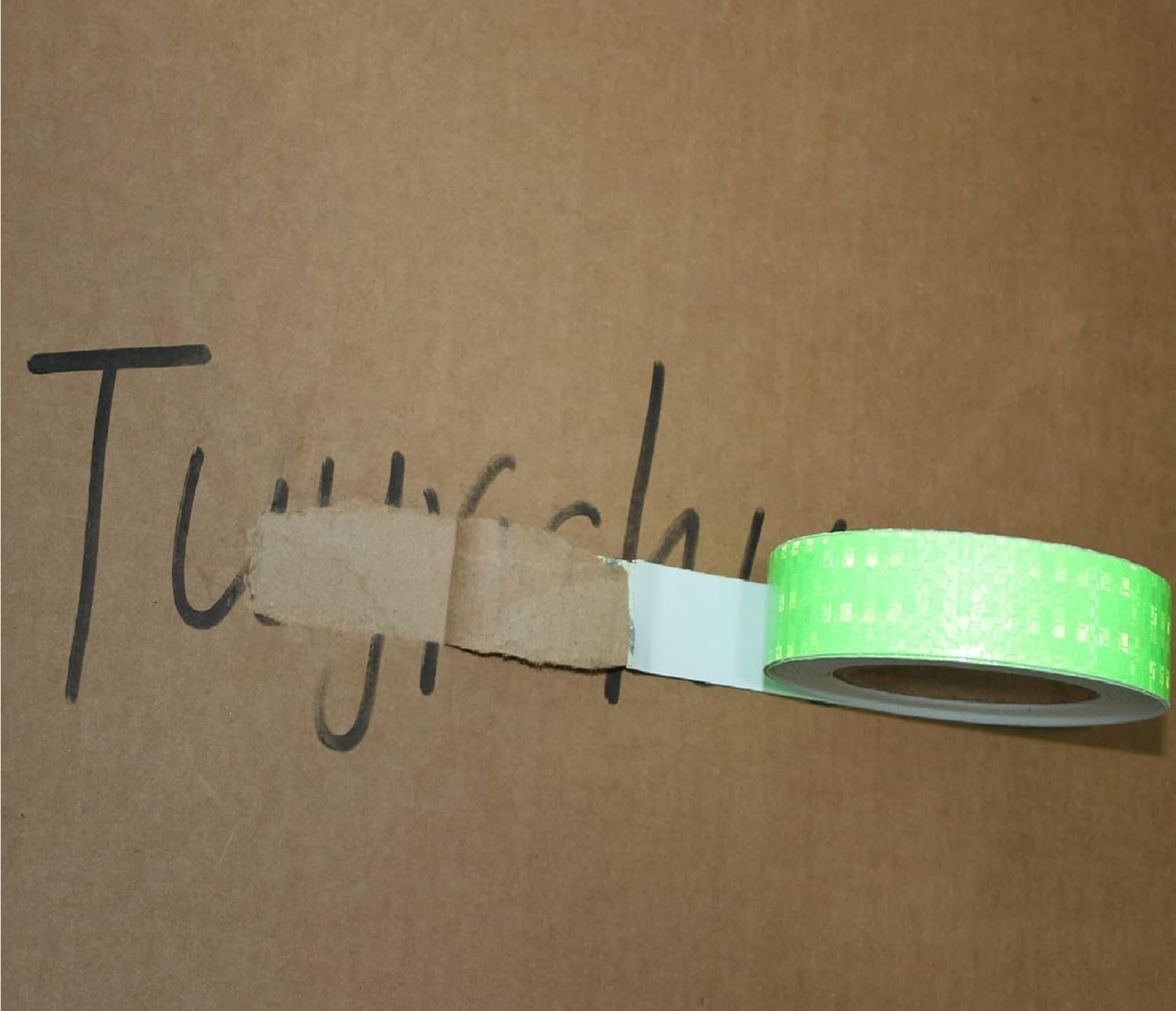 Green Reflective Tape Outdoor Waterproof 1 inch Wide, High Visibility Warning Industrial Marking Tape, Safety Stickers (68 feet,10 Rolls)