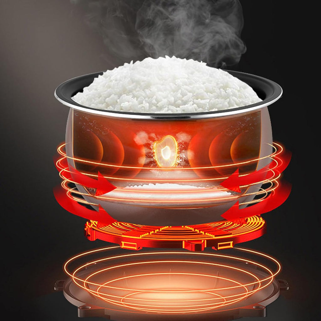 Rice Cooker, Mini Cooker 2.5 Cups Uncooked, 1.6L Portable Non-Stick Small Travel Smart Control Multi-Function with 24 Hour Timer Delay and Keep Warm Function
