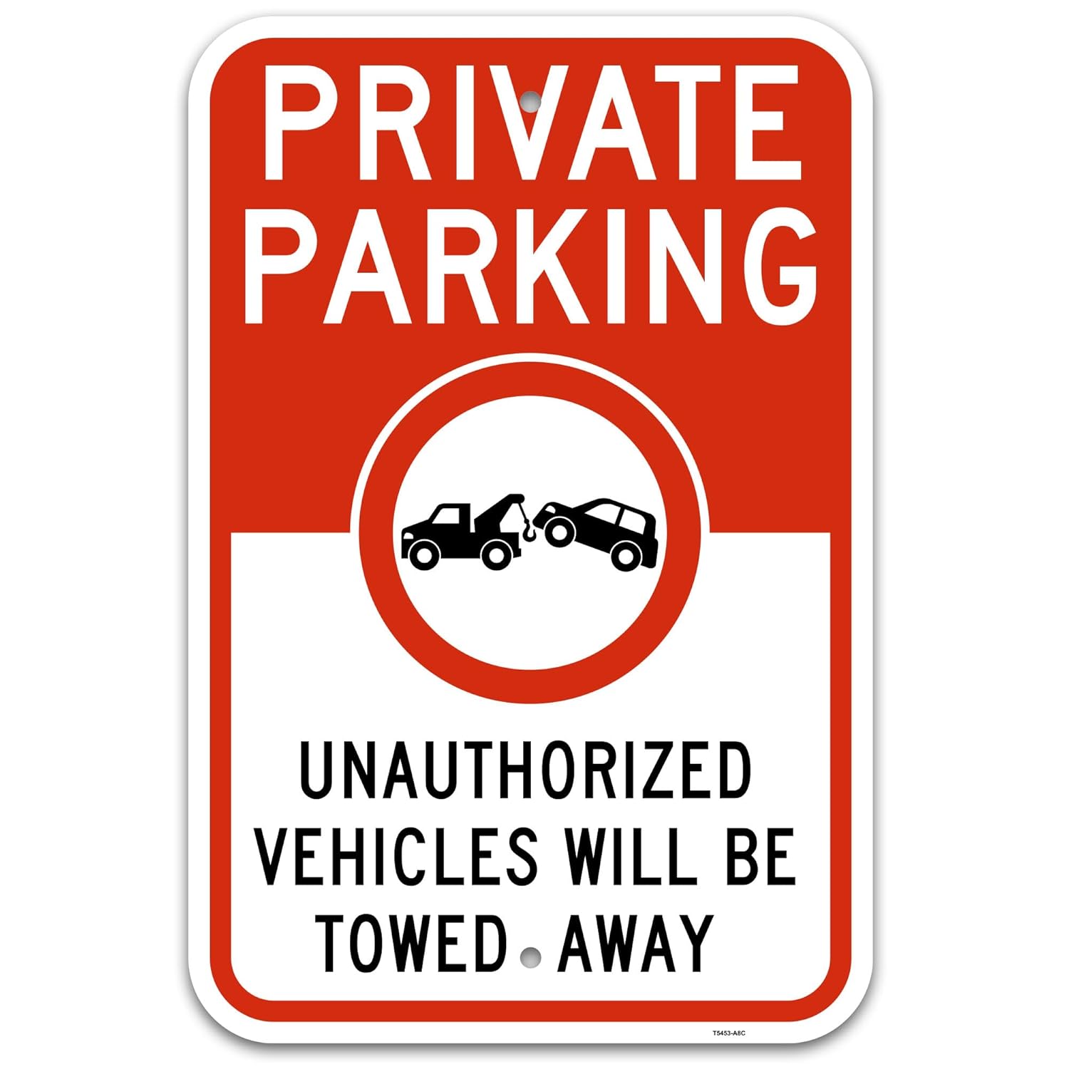 Brimar 12"x18" Private Parking Sign - Rust Free Aluminum, Weatherproof, Clear Designation for Private Parking Areas, Essential for Property Owners.