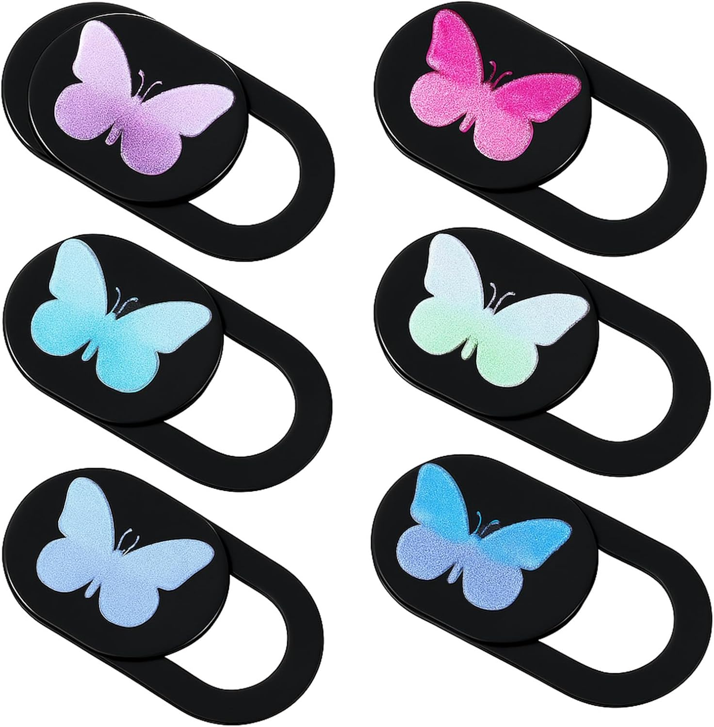 6 Pcs Webcam Cover Slide Butterfly Design Ultra-Thin Laptop Camera Cover Slide Web Cam Privacy Blocker for Laptop Desktop Computer Smartphone Tablet to Protect Your Privacy and Security