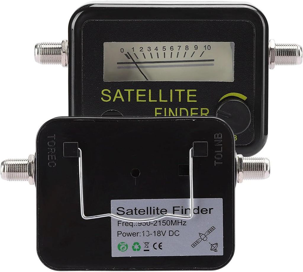 Pissente Satellite Signal Meter, Satellite Finder Meter Satellite Detector Digital Screen 0.95GHz-2.15GHz 0.2 dB Sensitivity 7dB for Easy Antenna Adjustment with dB Level Control
