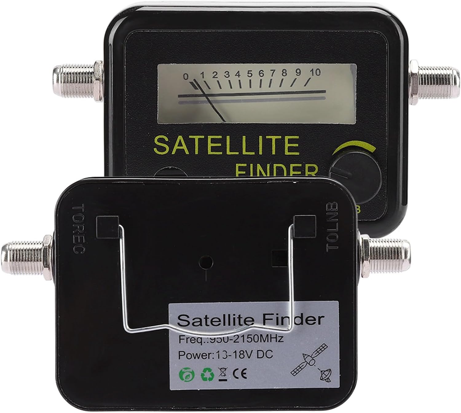 Pissente Satellite Signal Meter, Satellite Finder Meter Satellite Detector Digital Screen 0.95GHz-2.15GHz 0.2 dB Sensitivity 7dB for Easy Antenna Adjustment with dB Level Control