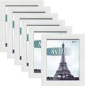 VCK 8x10 Picture Frames white Set of 6, Wide Border Wood Poster Frame, Multi-Directional Display Family Photos, Office Prints, Studio/Gallery Artwork, Woodgrain Series, Tabletop & Wall Hanging
