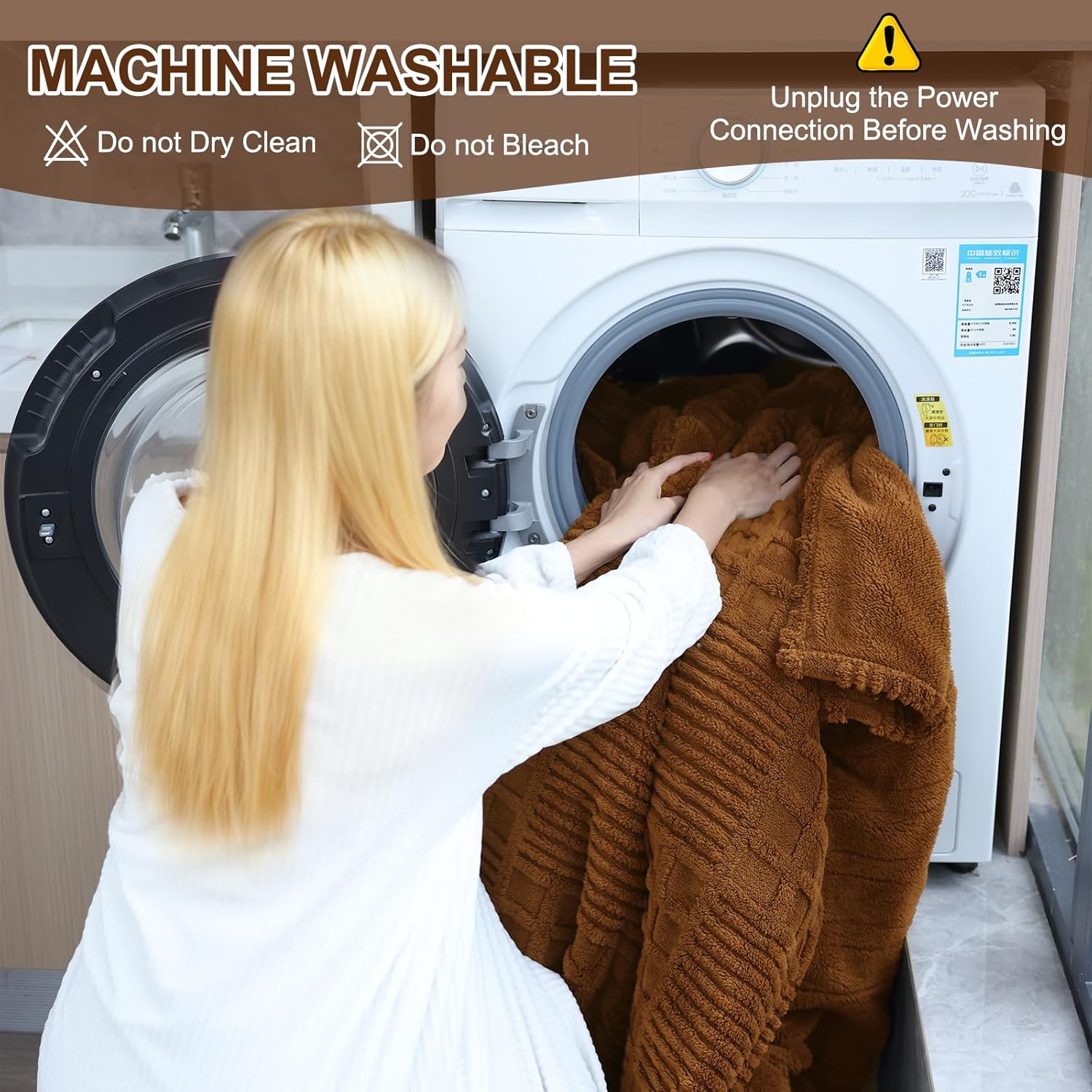 Heated Blanket Electric Queen,Waffle Heating Blanket with 12 Heat Levels, Fast Heating Blanket with 1-12 Timer Settings, Overheat Protection with ETL & FCC for Home Office Sofa-84"x90"