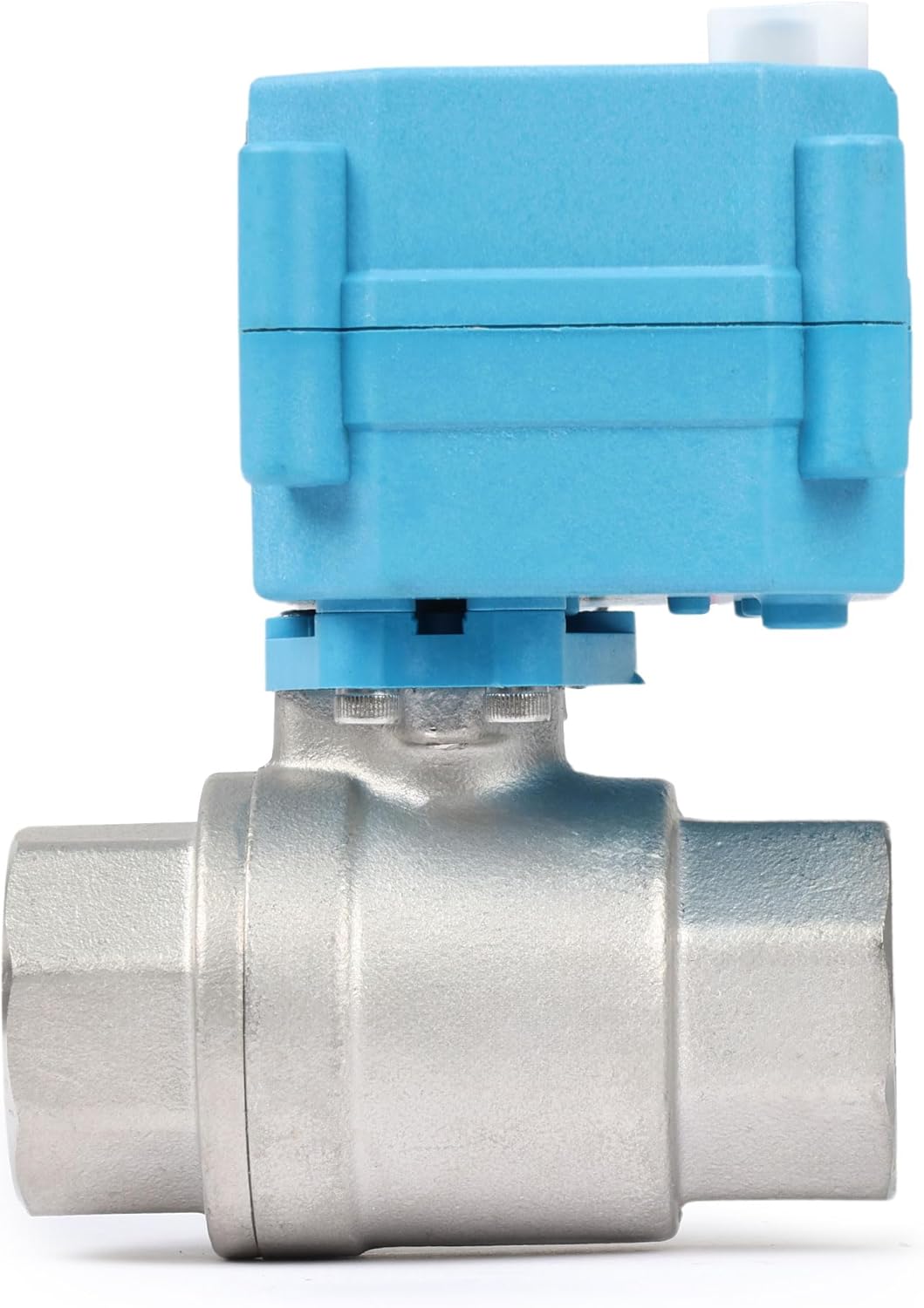U.S. Solid Motorized Ball Valve - IP67 3/4inch Stainless Steel Ball Valve 110-230V with Waterproof Cover, Full Port, 2 Wire Auto Return, Normally Closed